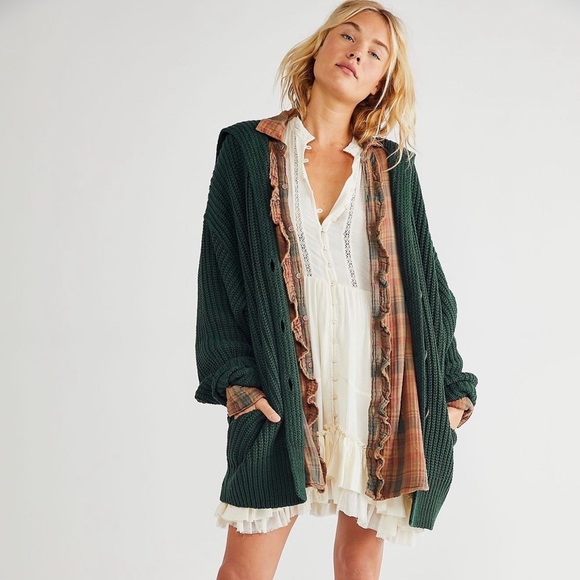 Free People Deepest Spruce Cardigan - Picture 2 of 6